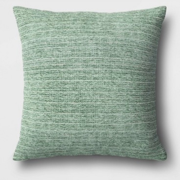 2pc of Checkerboard Woven Cotton Square Throw Pillow Mint Green Indoor - Picture 1 of 3